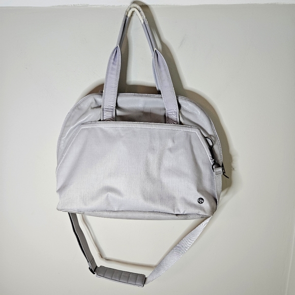lululemon athletica Handbags - Lululemon Yin Time Ice Gray Yoga Bag, Significant Use